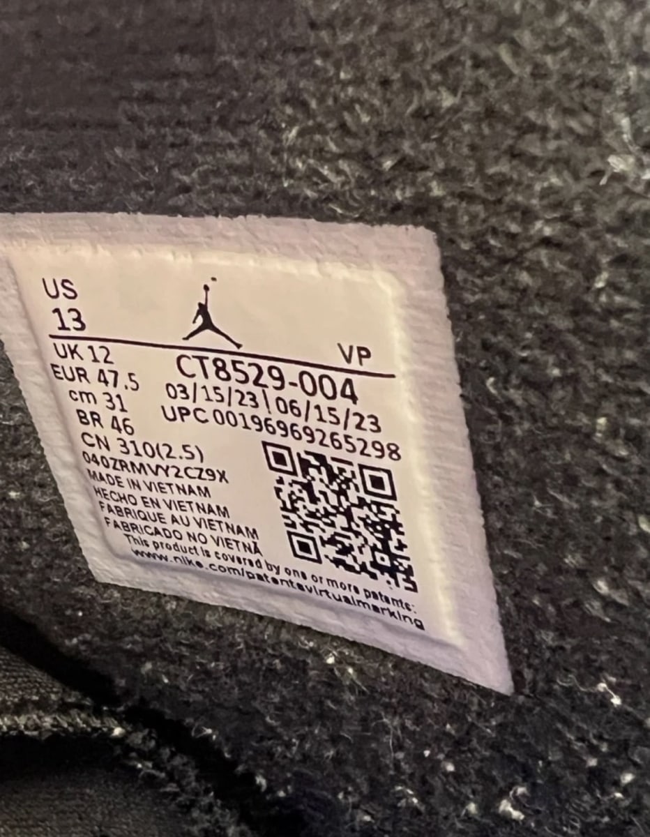 Jordan 6 Retro Aqua 13 (Moderately Worn Pre-Owned)JordanBlack/Bright Concord/Aquatone - Image 7