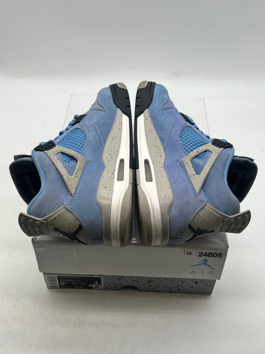 Jordan 4 Retro University Blue 9.5 (Moderately Worn Pre-Owned)JordanUniversity Blue/Tech Grey-White-Black - Image 9
