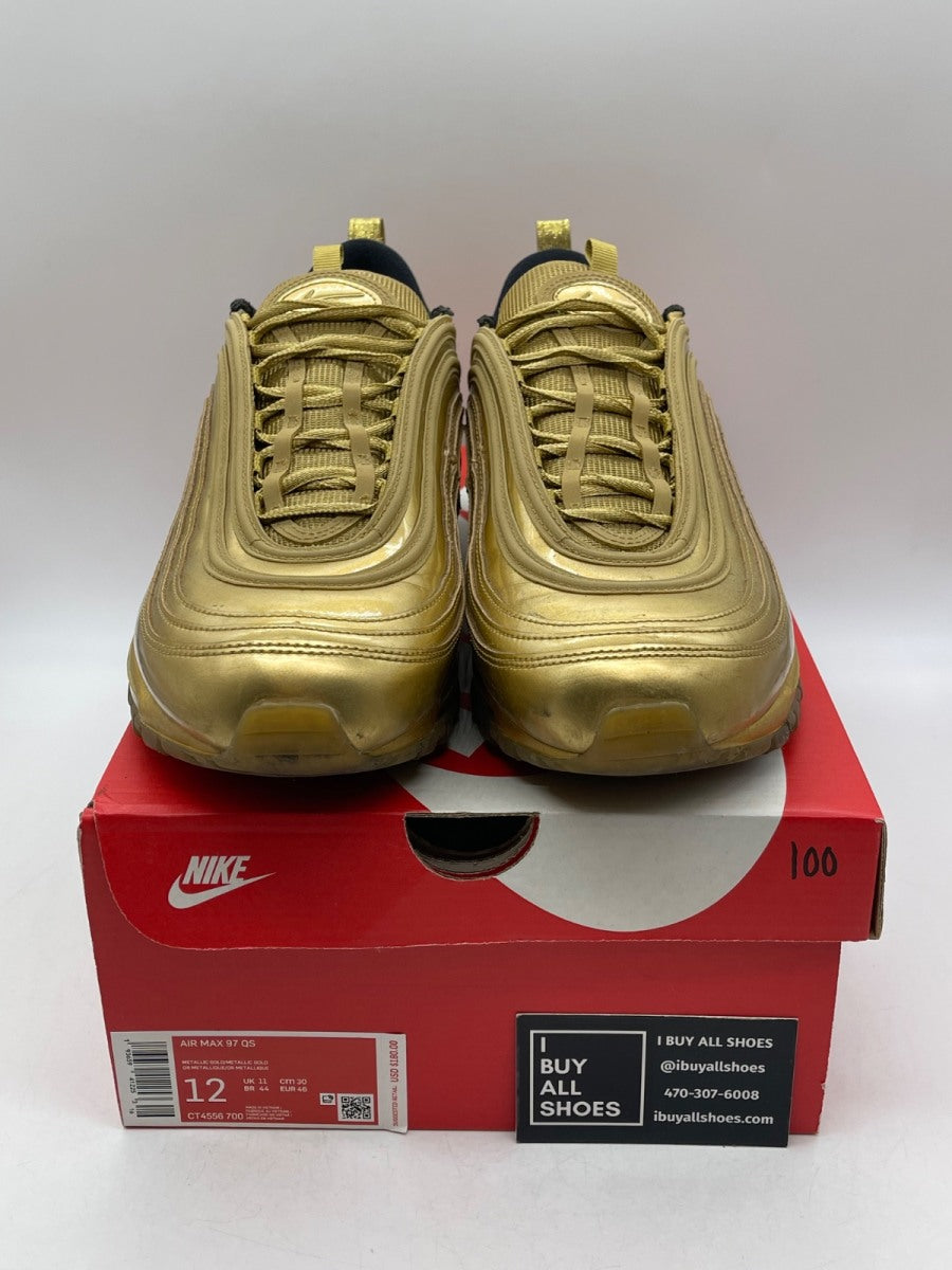Nike Air Max 97 Gold Medal 12 (Moderately Worn Pre-Owned) - Image 2