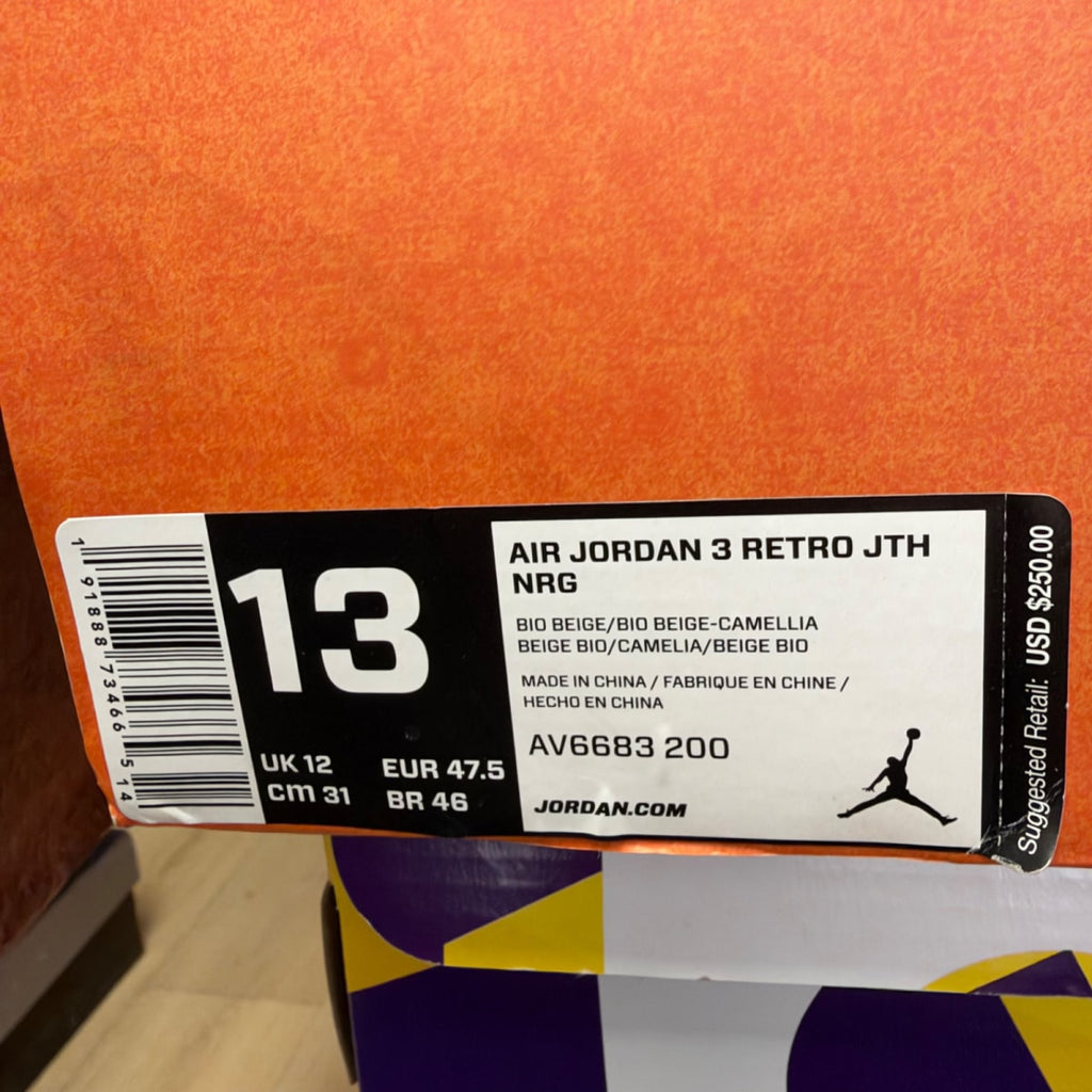 Jordan 3 Retro JTH Bio Beige (Size 13) - Image 7