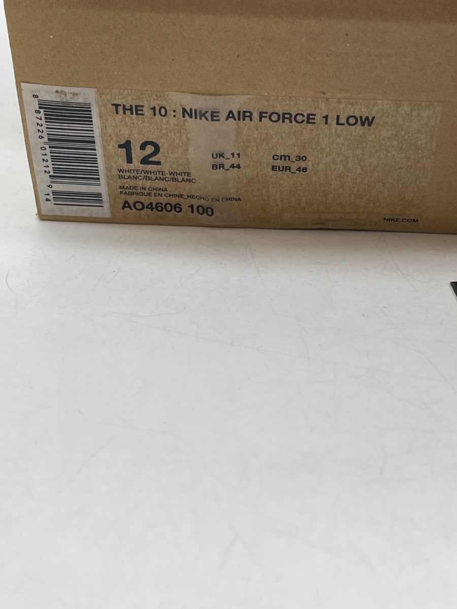 Nike Air Force 1 Low Off-White 12 (Moderately Worn Pre-Owned)