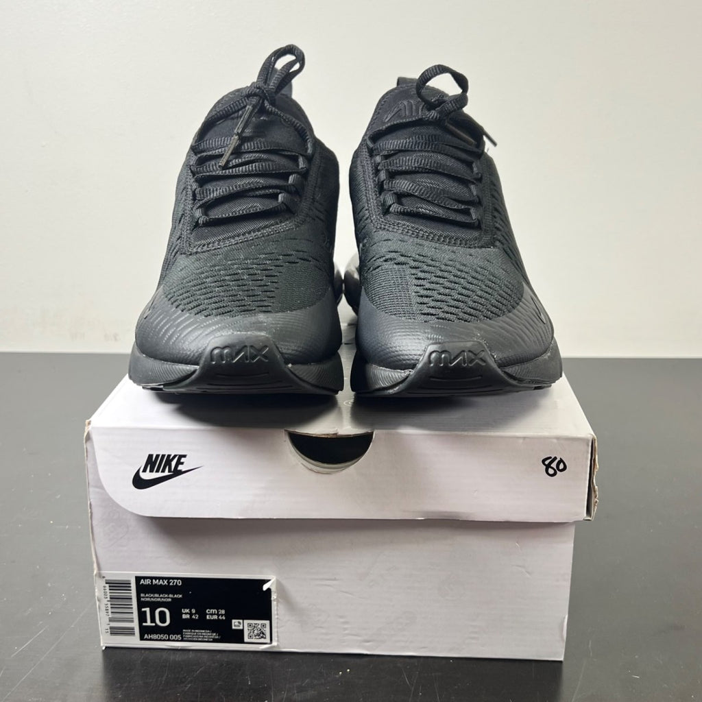 Nike Air Max 270 Triple Black 10 (Lightly Worn Pre-Owned)NikeBlack/Black-Black - Image 2