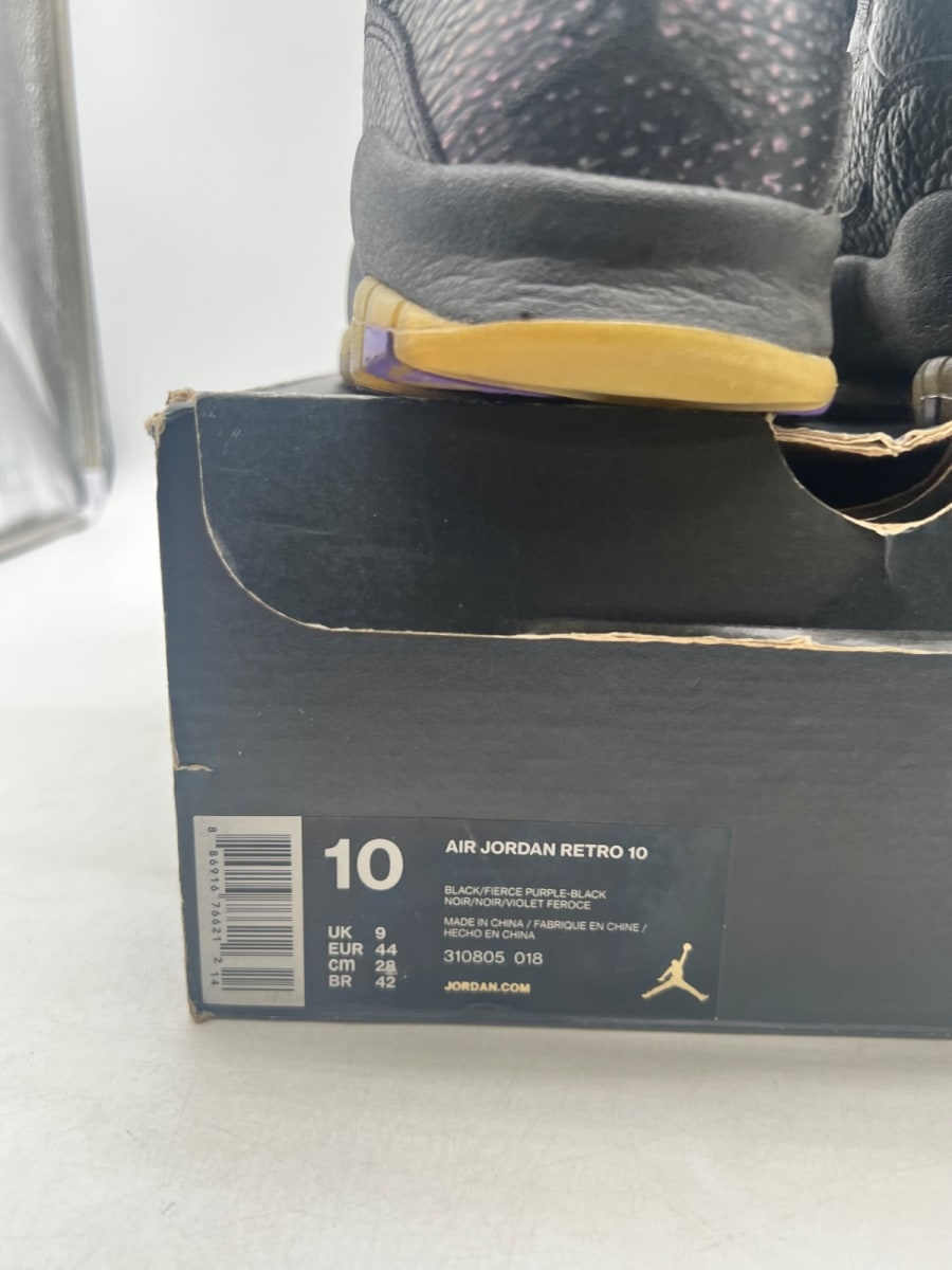 Jordan 10 Retro Paris 10 (Lightly Worn Pre-Owned)JordanBlack/Fierce Purple-Black - Image 6