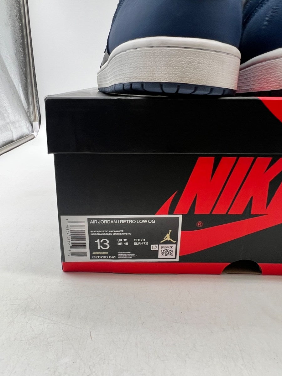 Jordan 1 Retro Low OG Mystic Navy 13 (Moderately Worn Pre-Owned) - Image 6