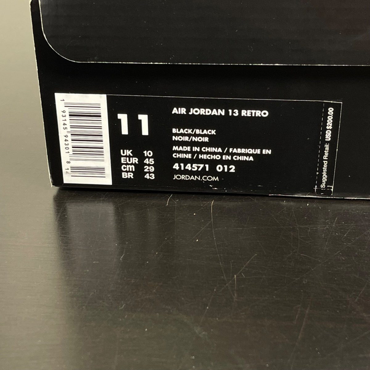 Jordan 13 Retro Cap and Gown 11 (Moderately Worn Pre-Owned)JordanBlack/Black - Image 7