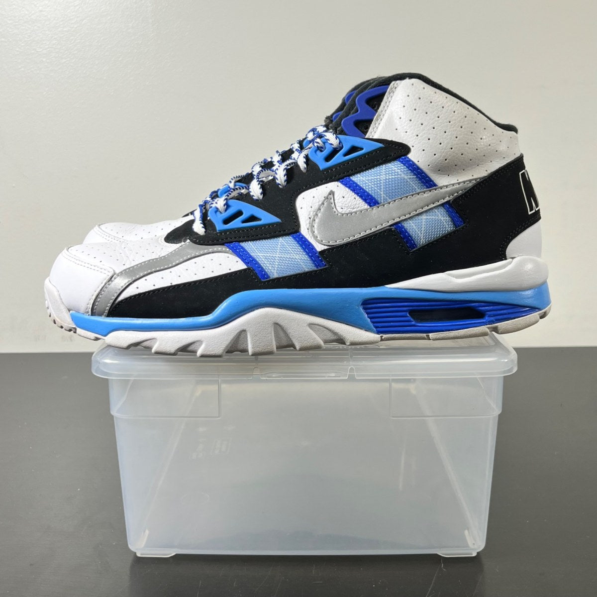 Nike Air Trainer SC High Royals 12 (Moderately Worn Pre-Owned)NikeWhite/Metallic Silver/Black - Image 3