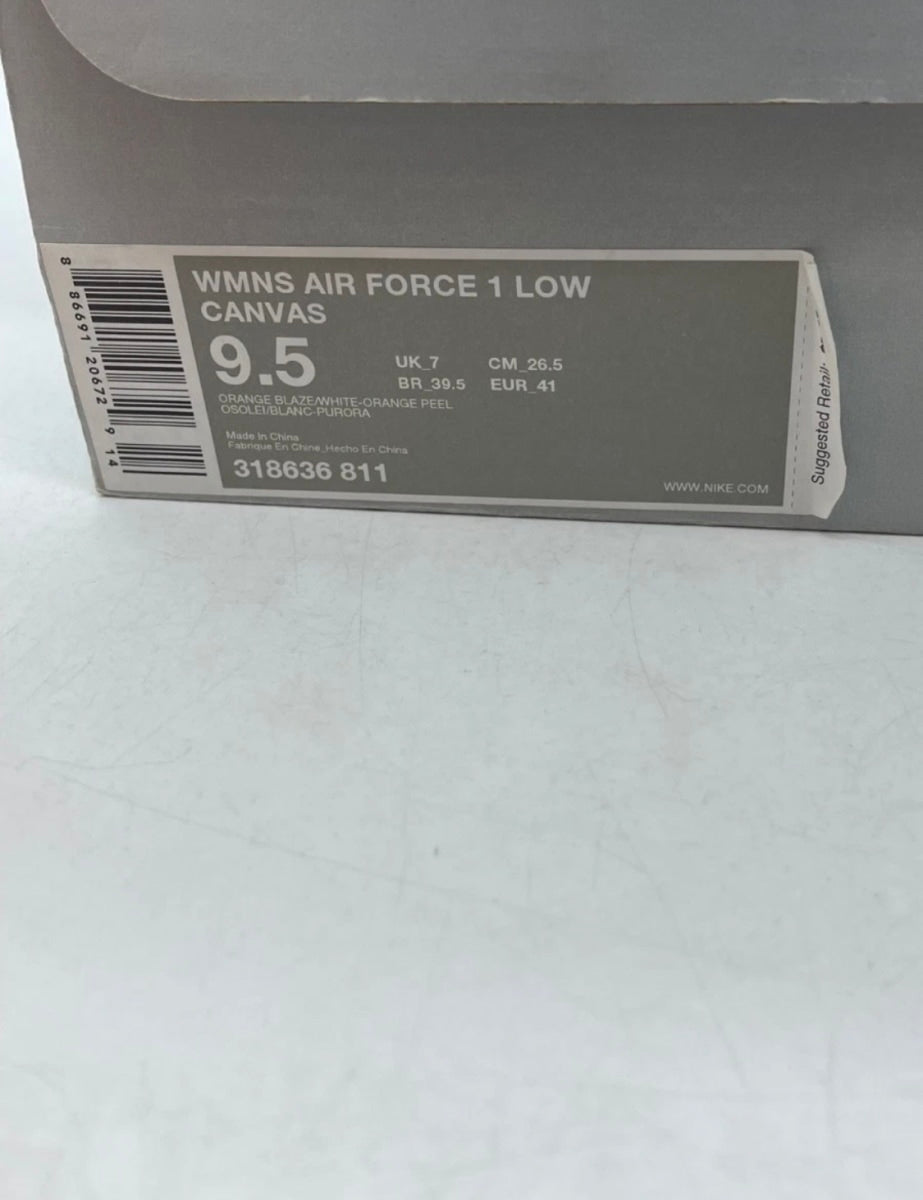 Nike Air Force 1 Low Orange Peel (GS) 9.5Y (Heavily Worn Pre-Owned)NikeOrange Blaze/White-Orange Peel - Image 9