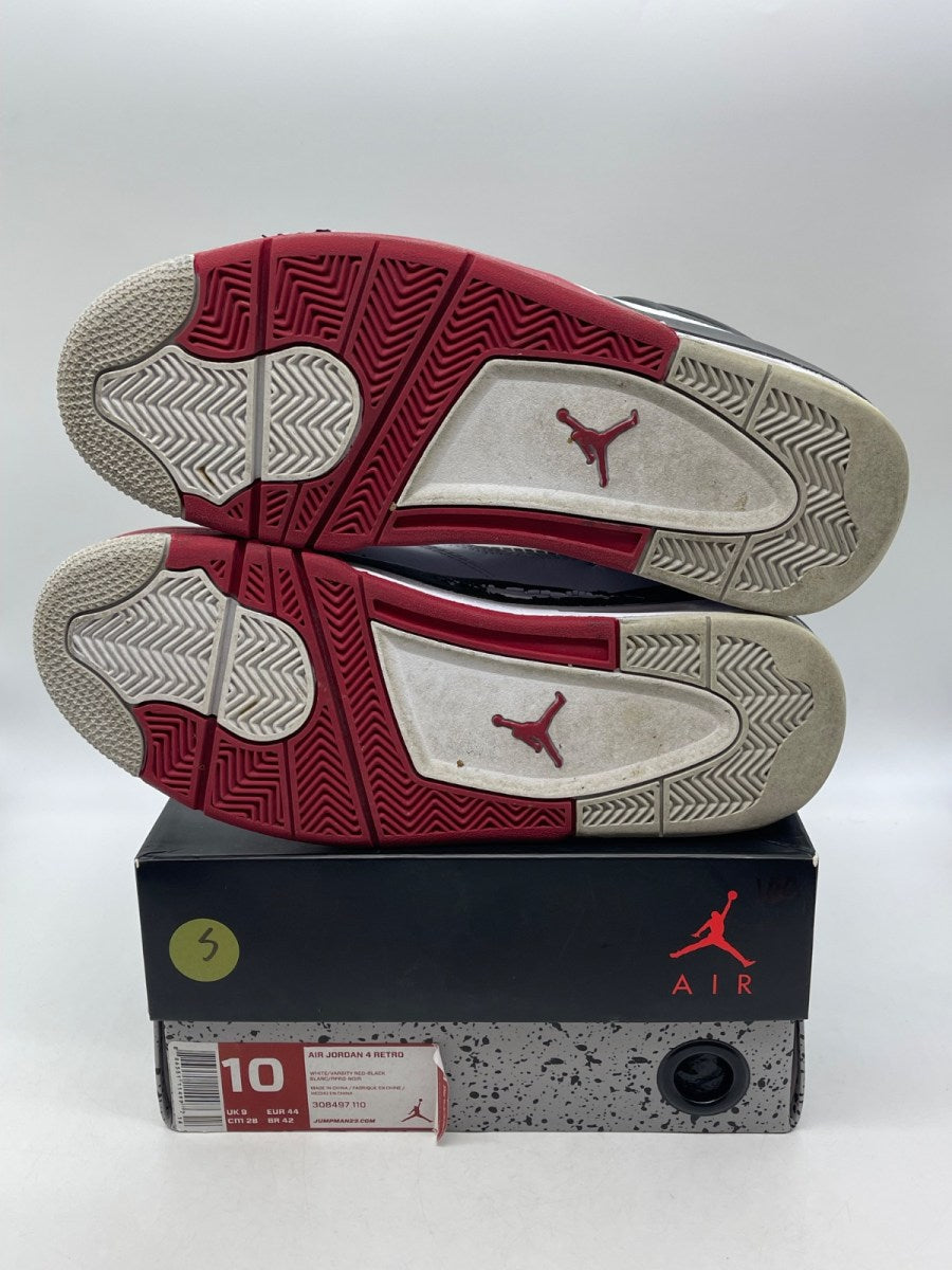 Jordan 4 Retro Fire Red (2012) 10 (Moderately Worn Pre-Owned)JordanWhite/Varsity Red-Black - Image 7