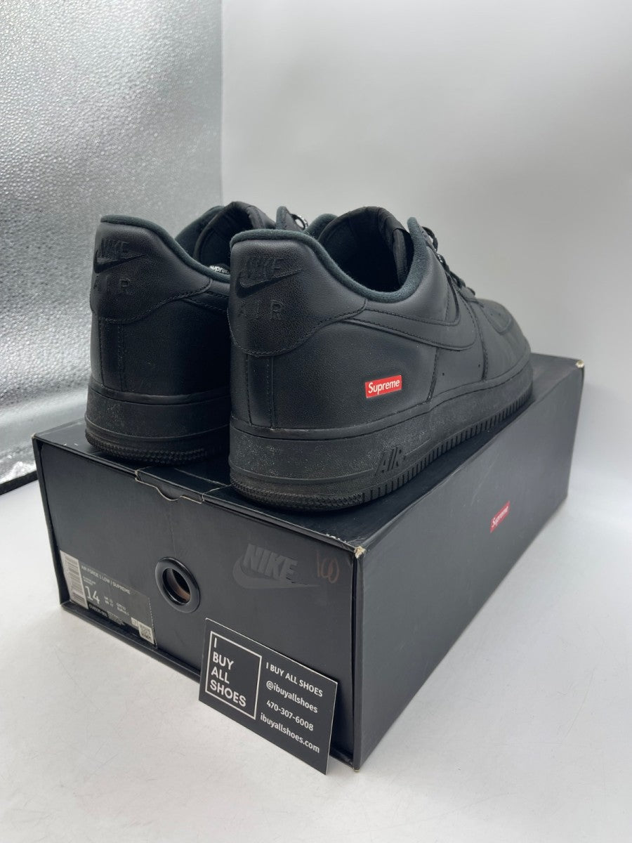Nike Air Force 1 Low Supreme Black 14 (Moderately Worn Pre-Owned) - Image 5