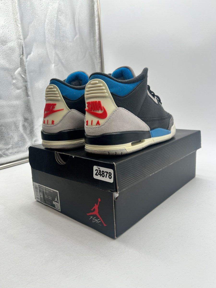 Jordan 3 Retro OG Rare Air (GS) 5.5Y (Lightly Worn Pre-Owned)JordanBlack/Chile Red/Neutral Grey/Military Blue/Coconut Milk - Image 5