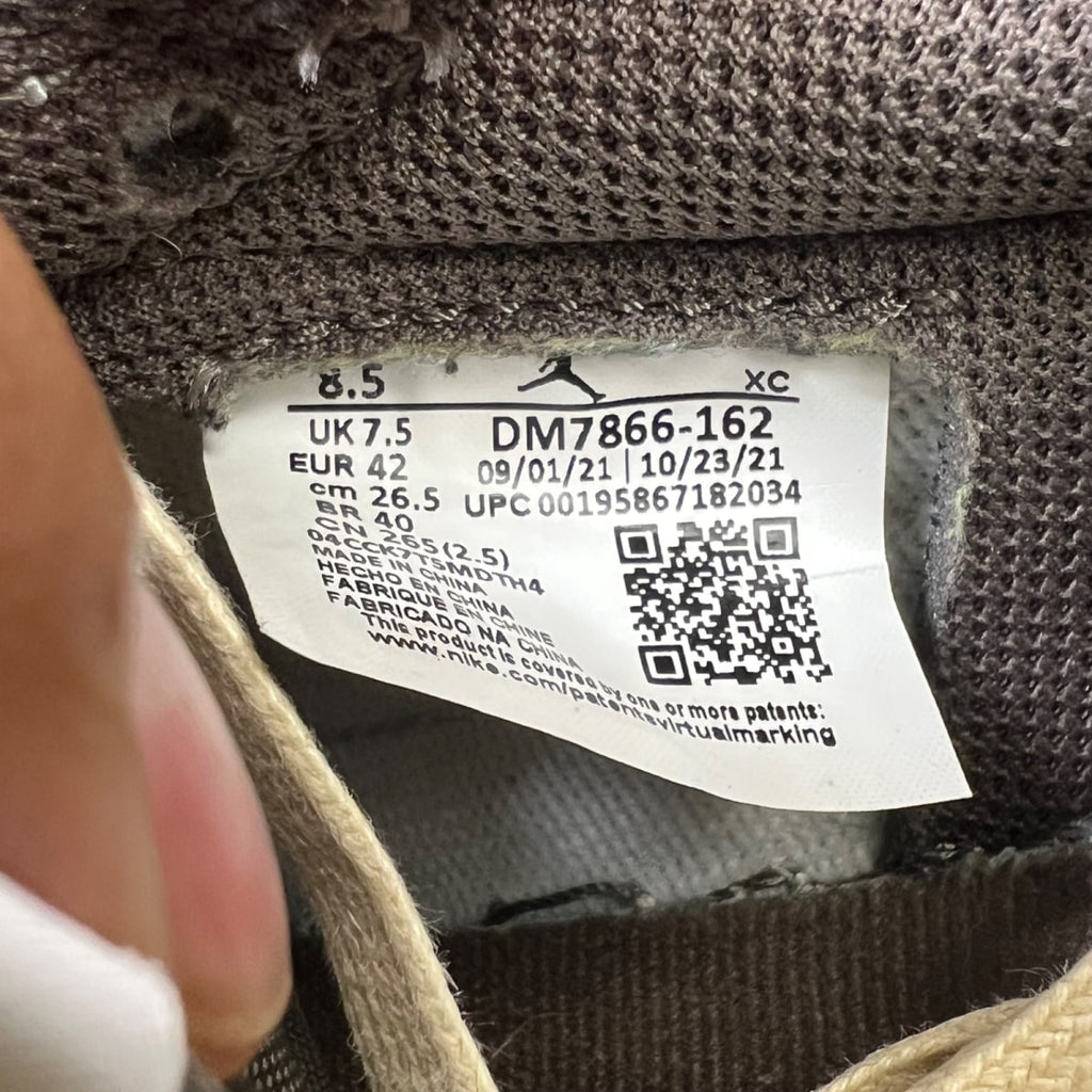 Jordan 1 Retro Low OG SP Travis Scott Reverse Mocha 8.5 (Moderately Worn Pre-Owned)JordanSail/University Red-Ridgerock - Image 6