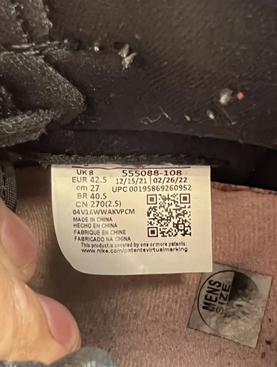 Jordan 1 Retro High OG Bleached Coral 9 (Moderately Worn Pre-Owned)JordanWhite/Black/Grey Fog/Bleached Coral - Image 7