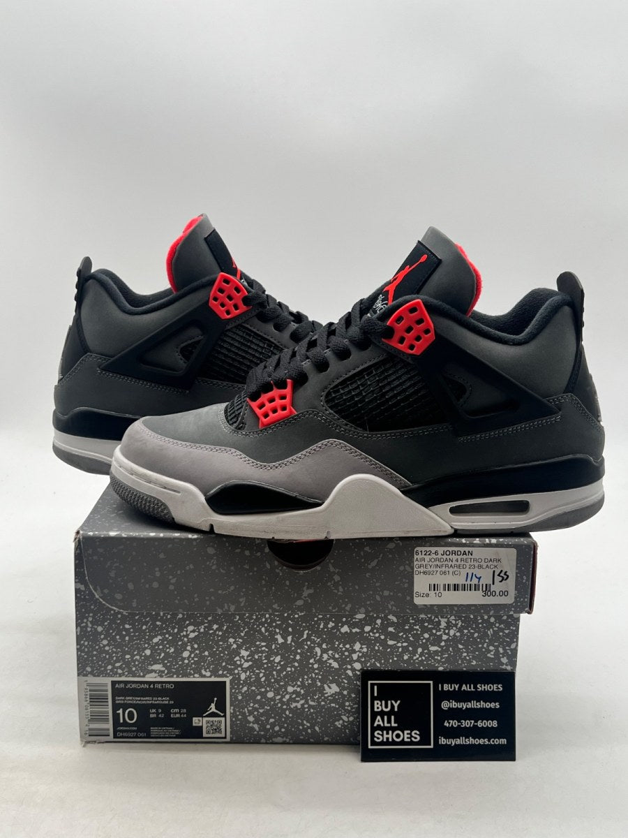 Jordan 4 Retro Infrared 10 (Lightly Worn Pre-Owned) - Image 1