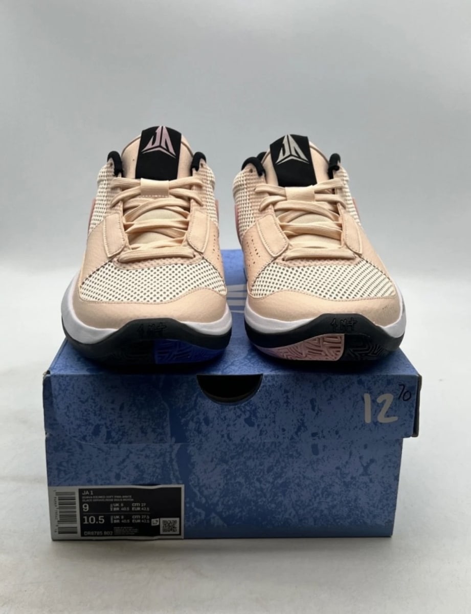 Nike Ja 1 Guava Ice 9 (Lightly Worn Pre-Owned)NikeGuava Ice/Medium Soft Pink/White/Black/Light Ultramarine/Hyper Pink - Image 2