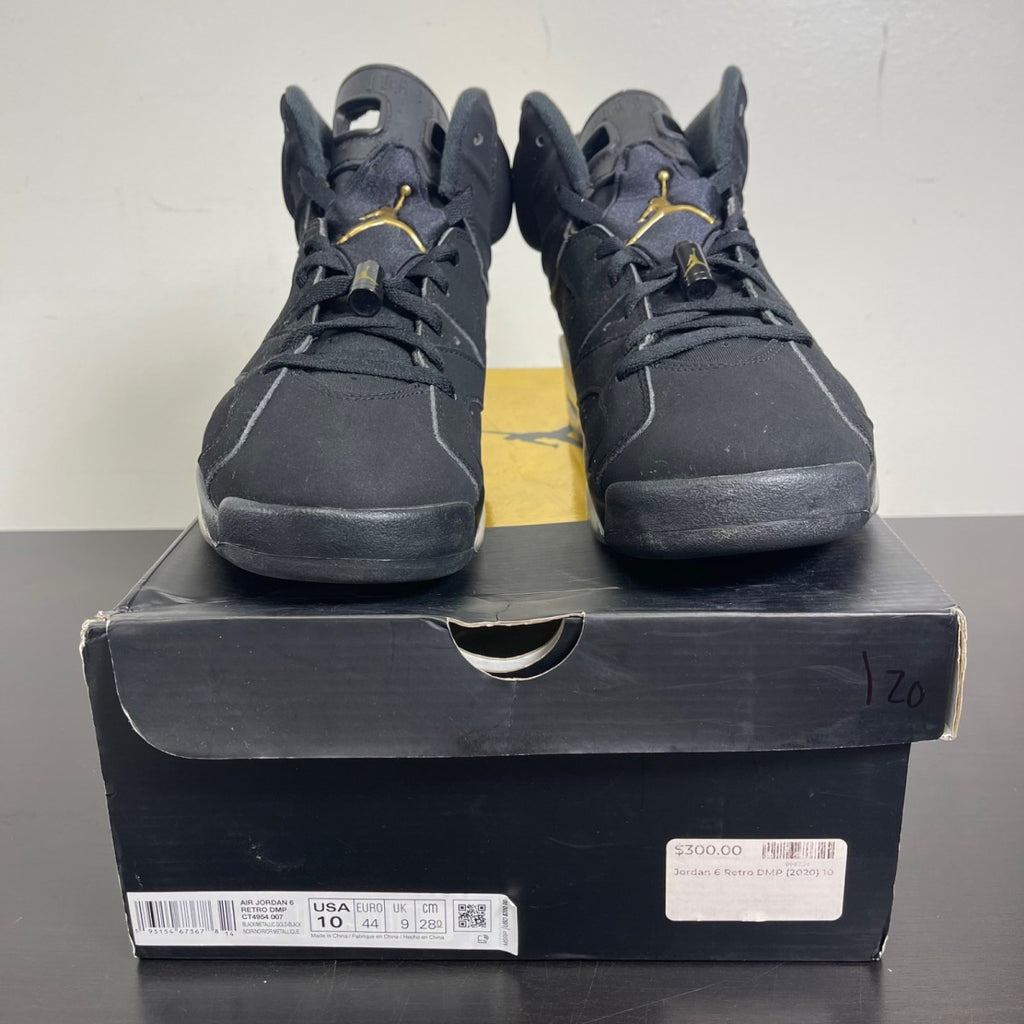 Jordan 6 Retro DMP (2020) 10 (Moderately Worn Pre-Owned)JordanBlack/Metallic Gold - Image 2