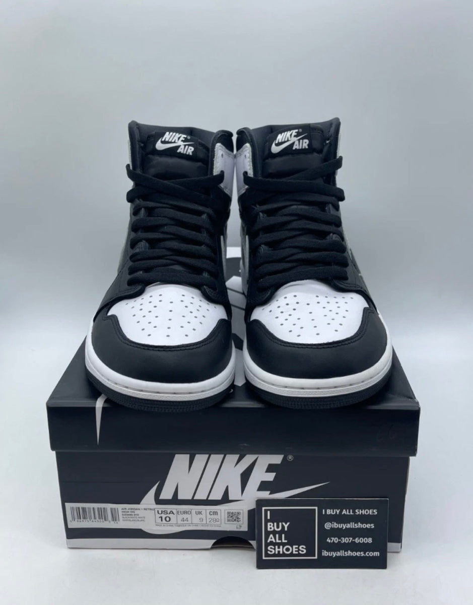 Jordan 1 Retro High OG Black White 10 (Lightly Worn Pre-Owned)JordanBlack/White/White - Image 2