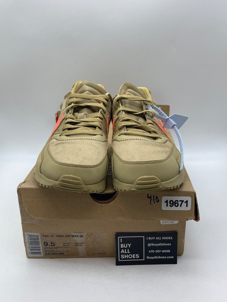 Nike Air Max 90 Off-White Desert Ore 9.5 (Moderately Worn Pre-Owned) - Image 2