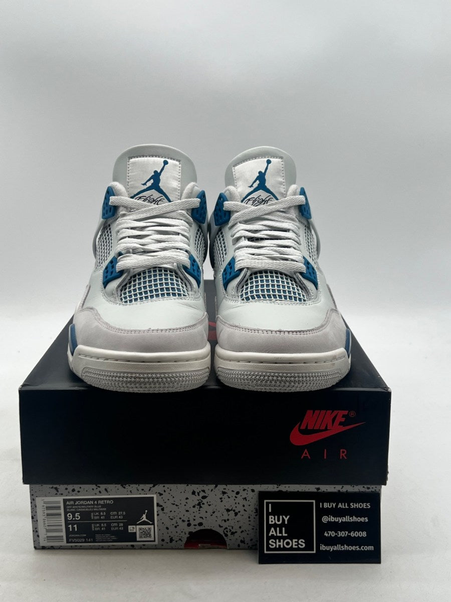 Jordan 4 Retro Military Blue (2024) 9.5 (Lightly Worn Pre-Owned) - Image 2