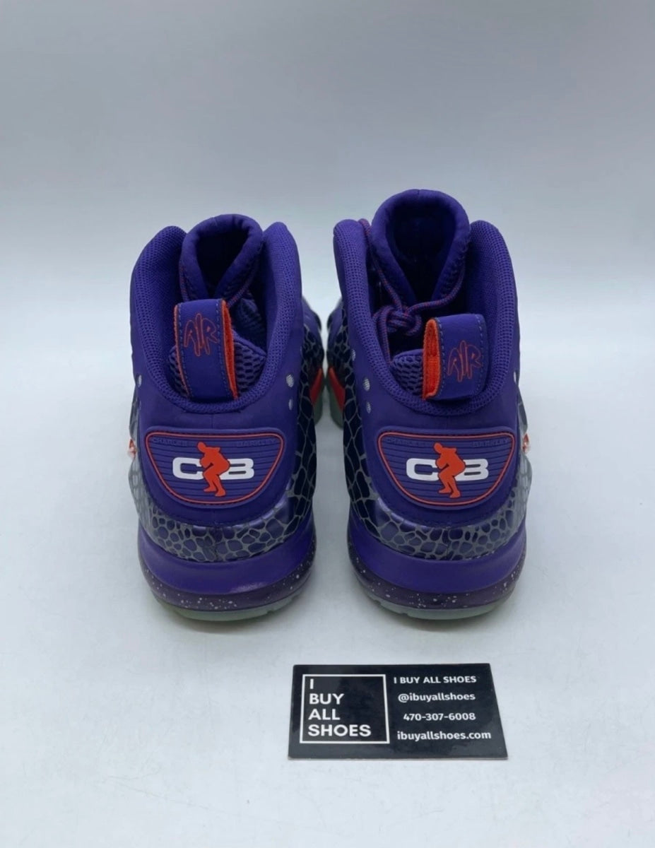 Nike Barkley Posite Max Suns 11.5 (Lightly Worn Pre-Owned)NikeCourt Purple/Team Orange - Image 3