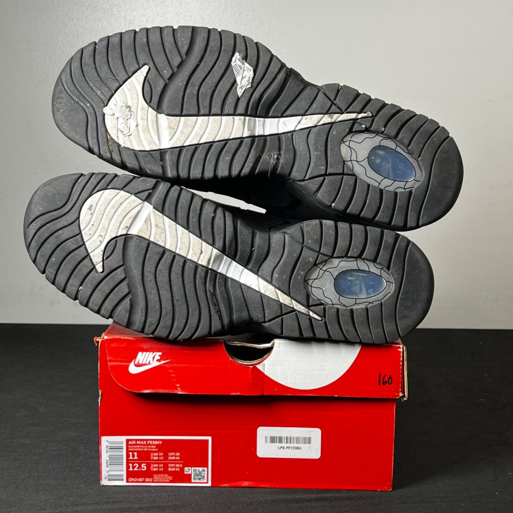 Nike Air Max Penny 1 All-Star Black Metallic Silver 11 (Lightly Worn Pre-Owned)NikeBlack/Metallic Silver/Varsity Royal - Image 6