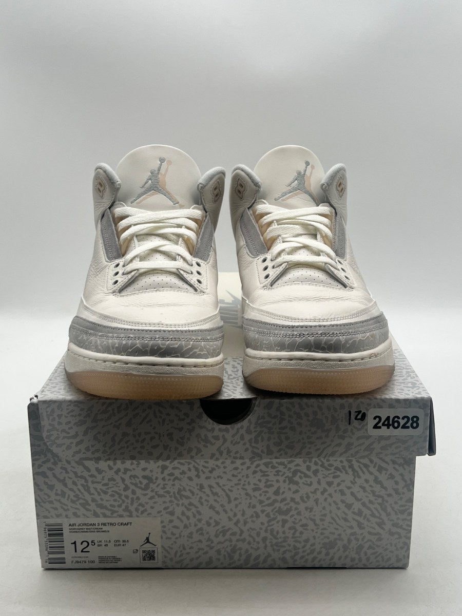 Jordan 3 Retro Craft Ivory 12.5 (Moderately Worn Pre-Owned)JordanIvory/Grey Mist/Cream - Image 2