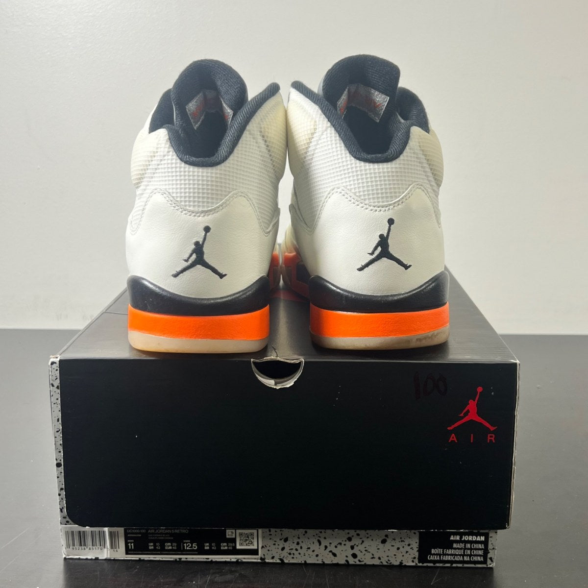 Jordan 5 Retro Shattered Backboard 11 (Lightly Worn Pre-Owned)JordanWhite/Multi-Color-Multi-Color-Total Orange - Image 4