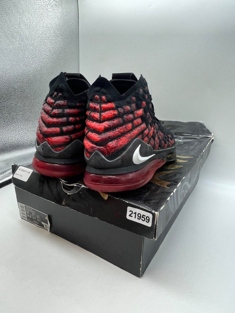 Nike LeBron 17 Infrared 13 (Moderately Worn Pre-Owned)NikeBlack/University Red-White - Image 5