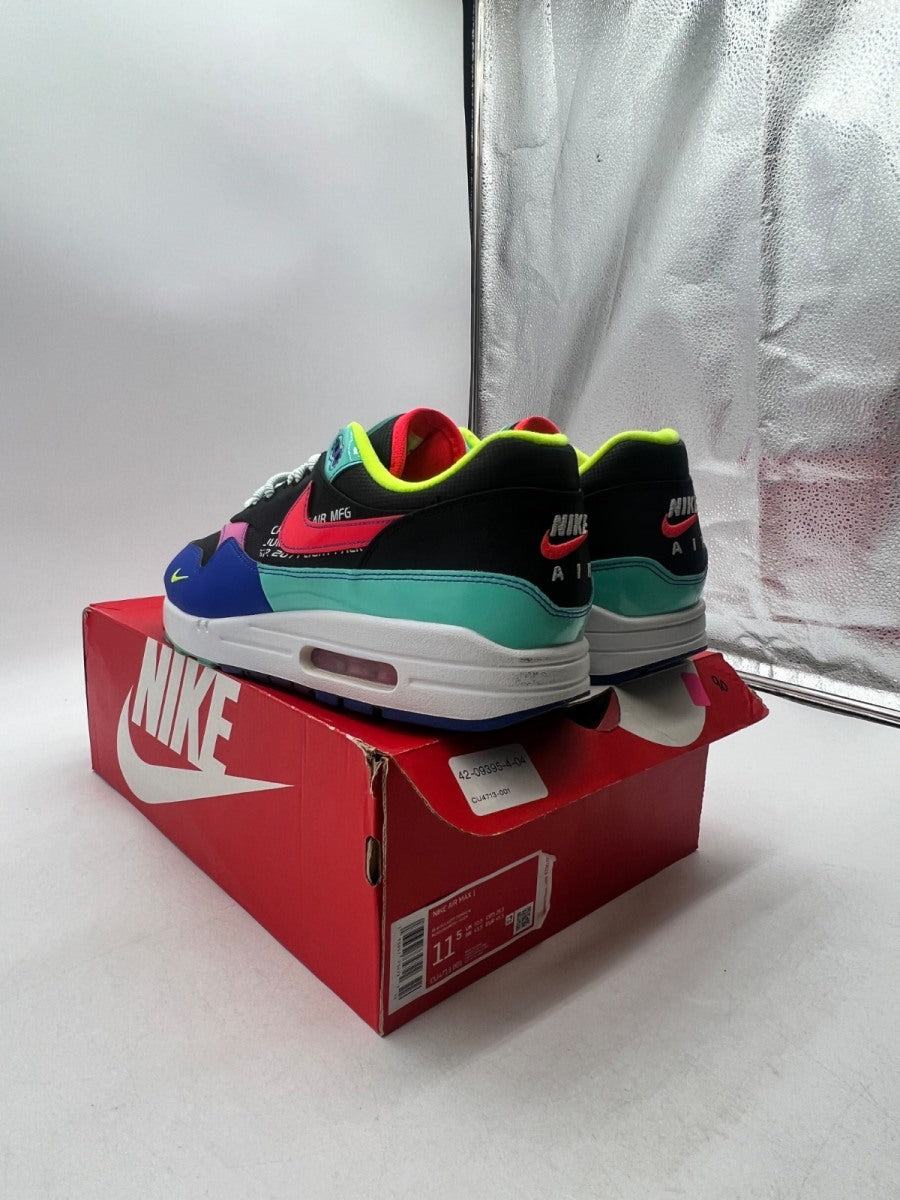 Nike Air Max 1 Black Hyper Grape 11.5 (Lightly Worn Pre-Owned)NikeBlack/Hyper Grape/Hyper Royal/Laser Crimson - Image 6