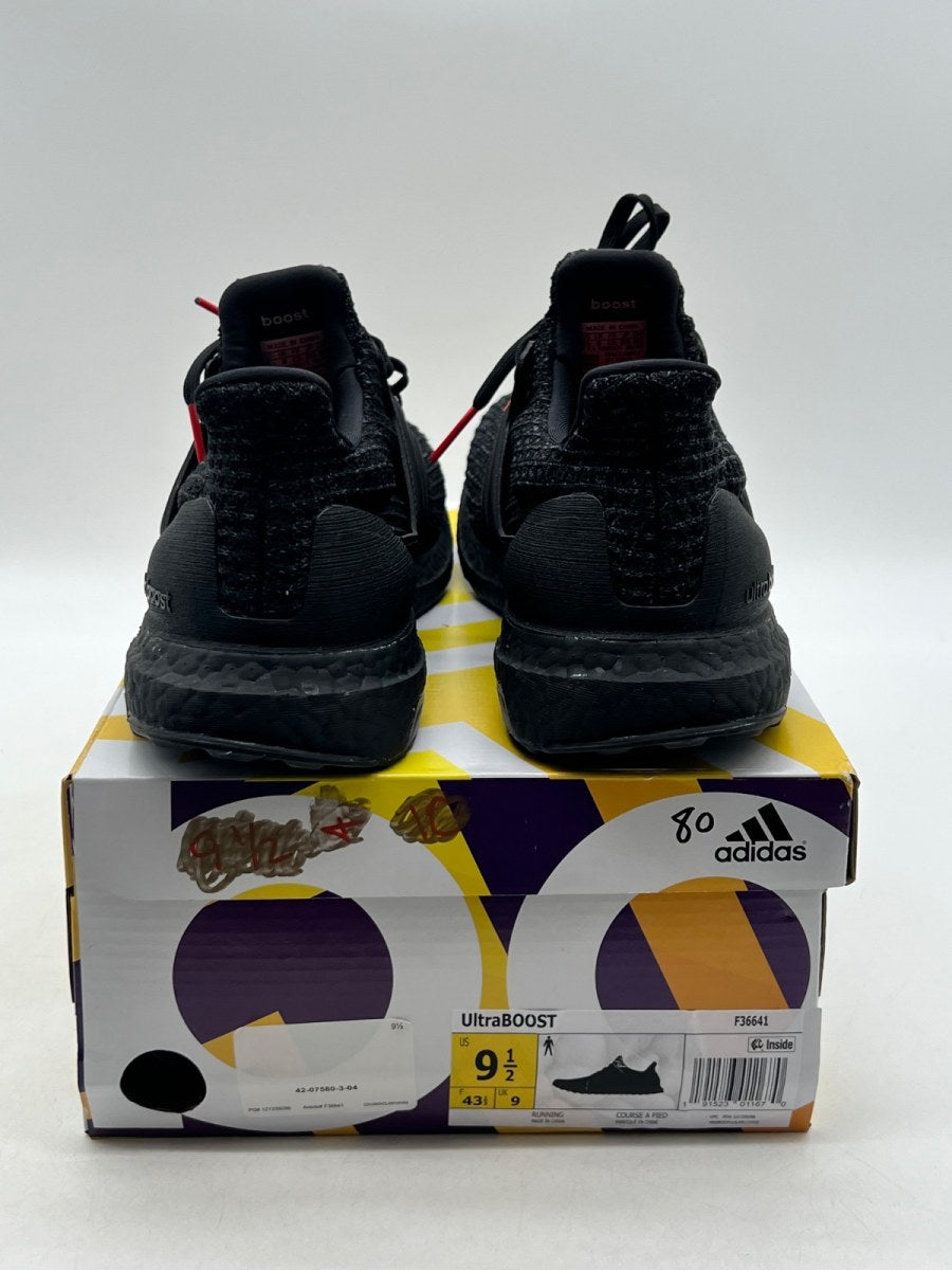 adidas Ultra Boost 4.0 Triple Black Nubuck Cage 9.5 (Lightly Worn Pre-Owned)adidasCore Black/Core Black/Active Red - Image 5