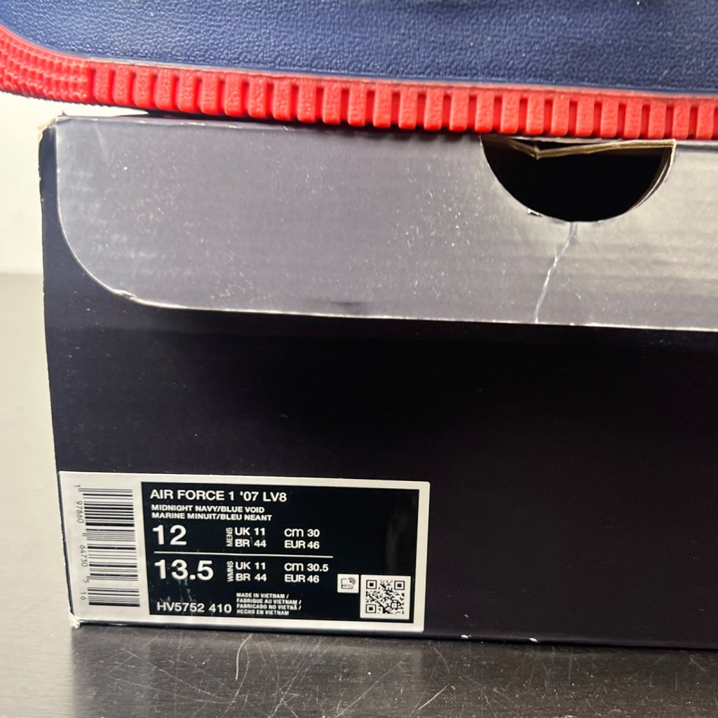 Nike Air Force 1 Low Retro Lettering 12 (Lightly Worn Pre-Owned)NikeNavy/Red/Gold - Image 4