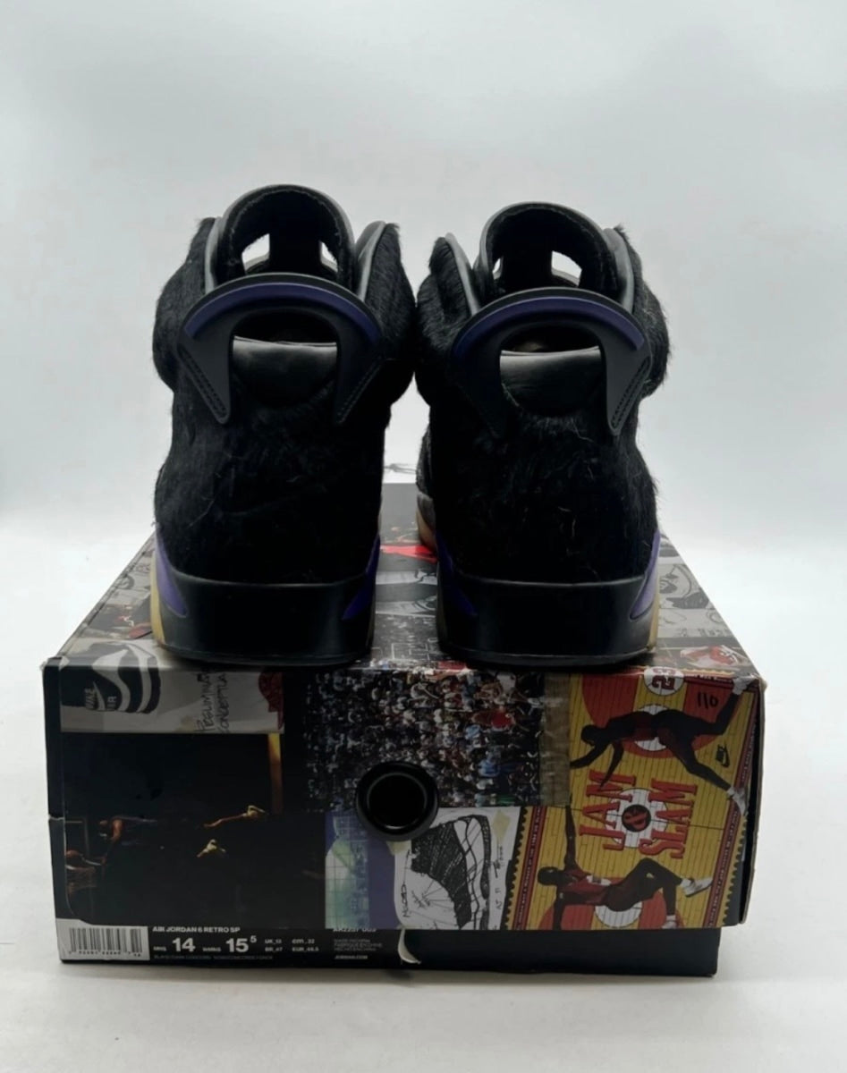 Jordan 6 Retro Social Status 14 (Lightly Worn Pre-Owned)JordanBlack/Dark Concord - Image 2