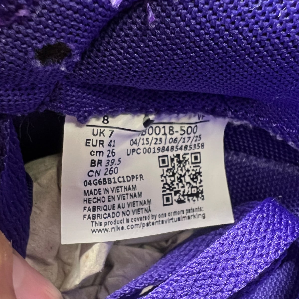 Nike Air Force 1 Low Kobe Bryant Court Purple 8 (Lightly Worn Pre-Owned)NikeCourt Purple/Court Purple - Image 7