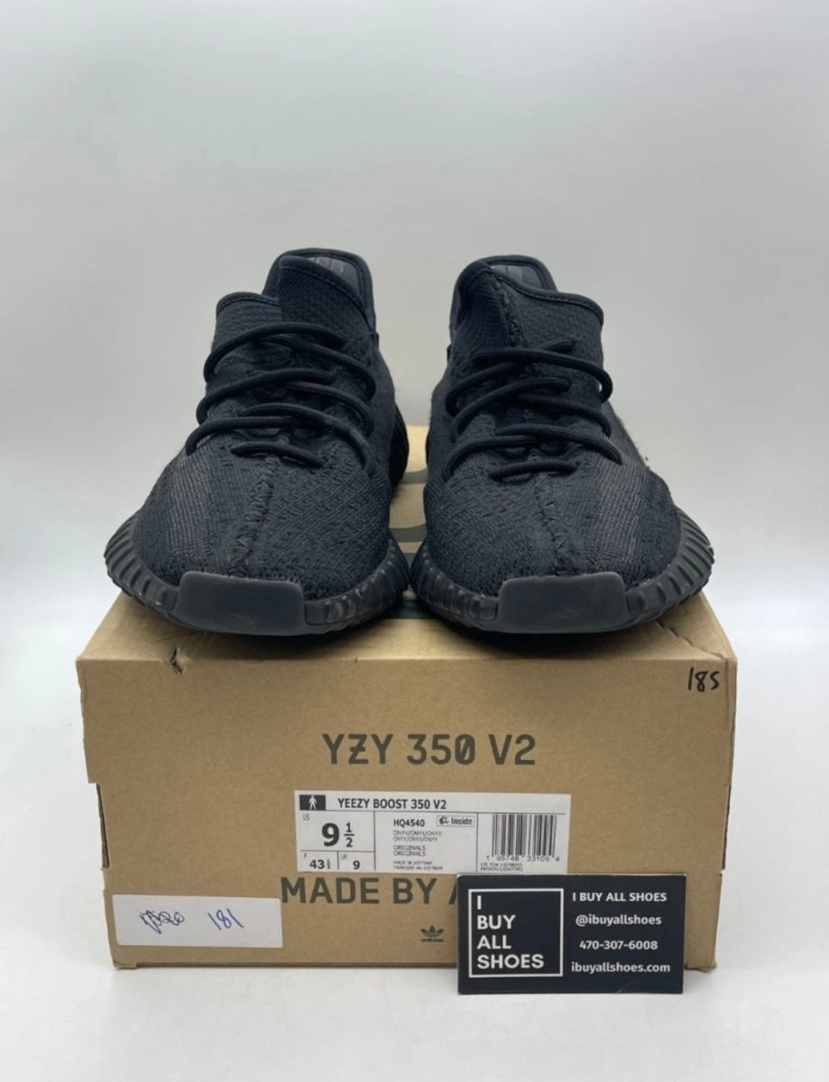 adidas Yeezy Boost 350 V2 Onyx 9.5 (Lightly Worn Pre-Owned)adidasOnyx/Onyx/Onyx - Image 2