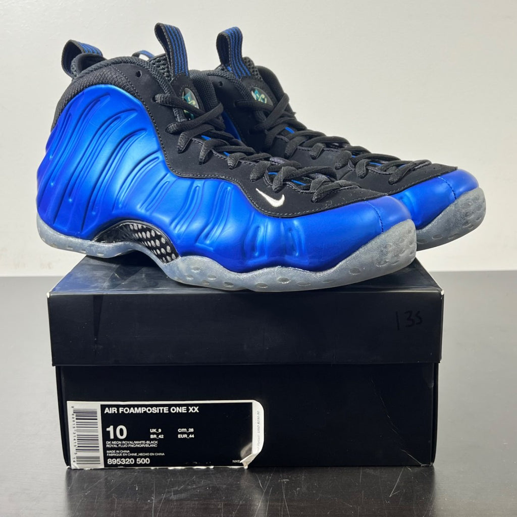Nike Air Foamposite One Royal Blue XX 20th Anniversary (2017) 10 (Lightly Worn Pre-Owned)NikeDark Neon Royal/Black-White - Image 1