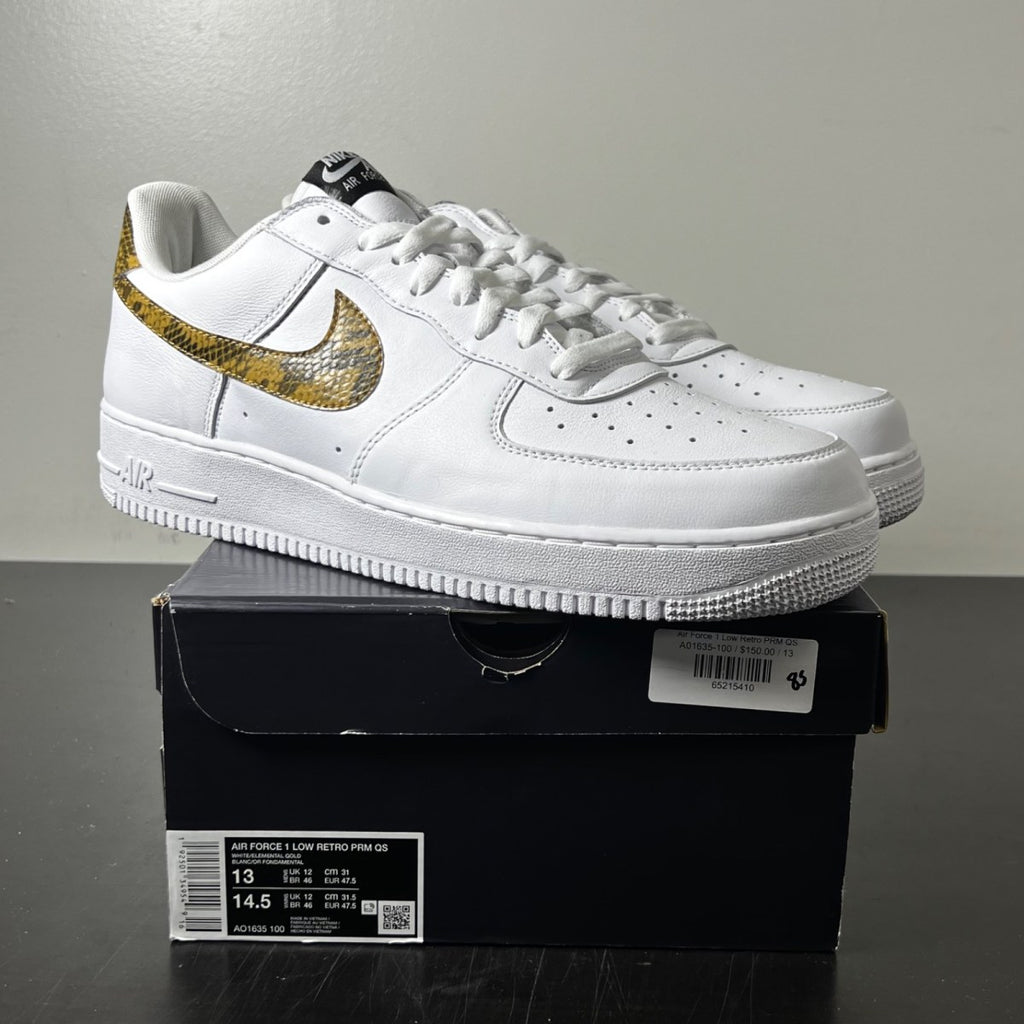 Nike Air Force 1 Low Retro Ivory Snake 13 (Lightly Worn Pre-Owned)Nike - Image 1
