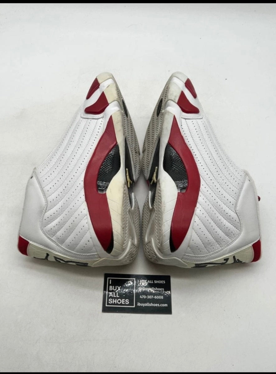 Jordan 14 Retro Candy Cane (2006) 11.5 (Moderately Worn Pre-Owned)JordanWhite/Black-Varsity Red - Image 7