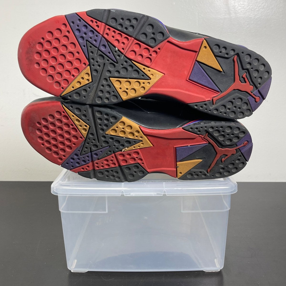 Jordan 7 Retro Raptors (2002) 11 (Moderately Worn Pre-Owned)JordanBlack/Dark Charcoal-True Red - Image 5