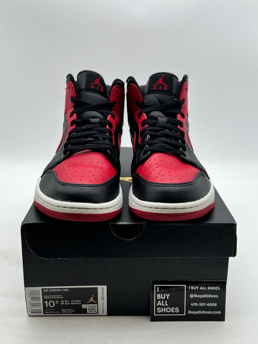 Jordan 1 Mid Banned (2020) 10.5 (Lightly Worn Pre-Owned) - Image 2