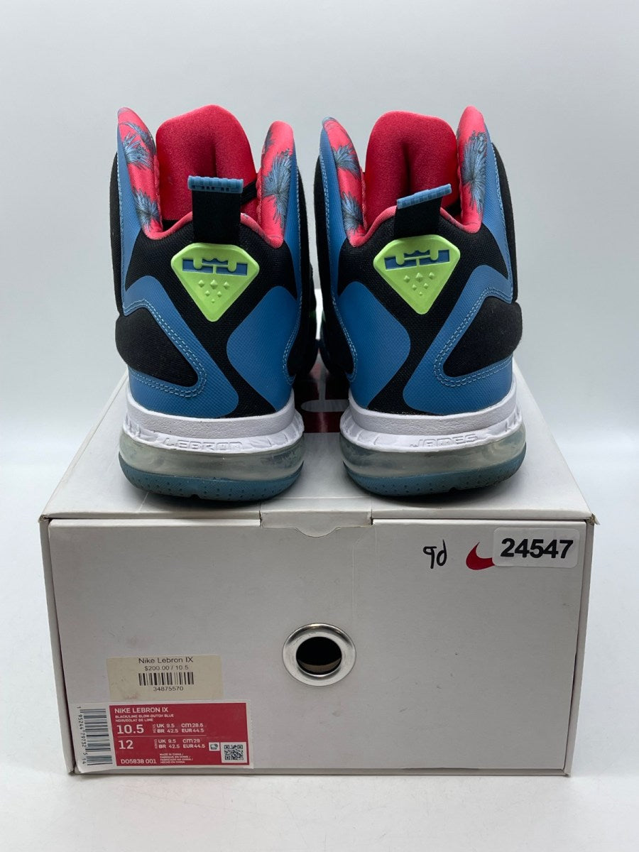 Nike LeBron 9 South Coast 10.5 (Moderately Worn Pre-Owned)NikeBlack/Harbor Blue-Green-Pink - Image 3