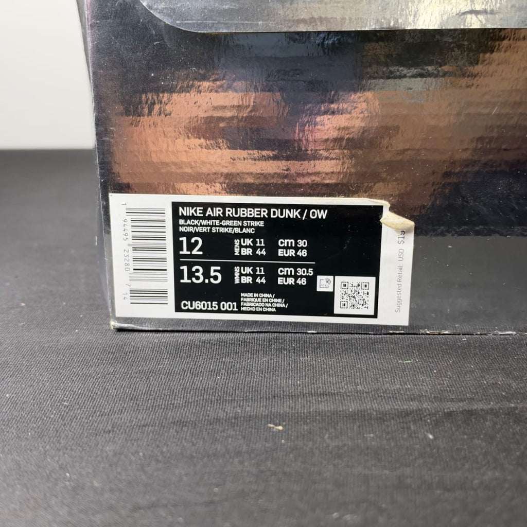 Nike Air Rubber Dunk Off-White Green Strike (Size 12) - aux