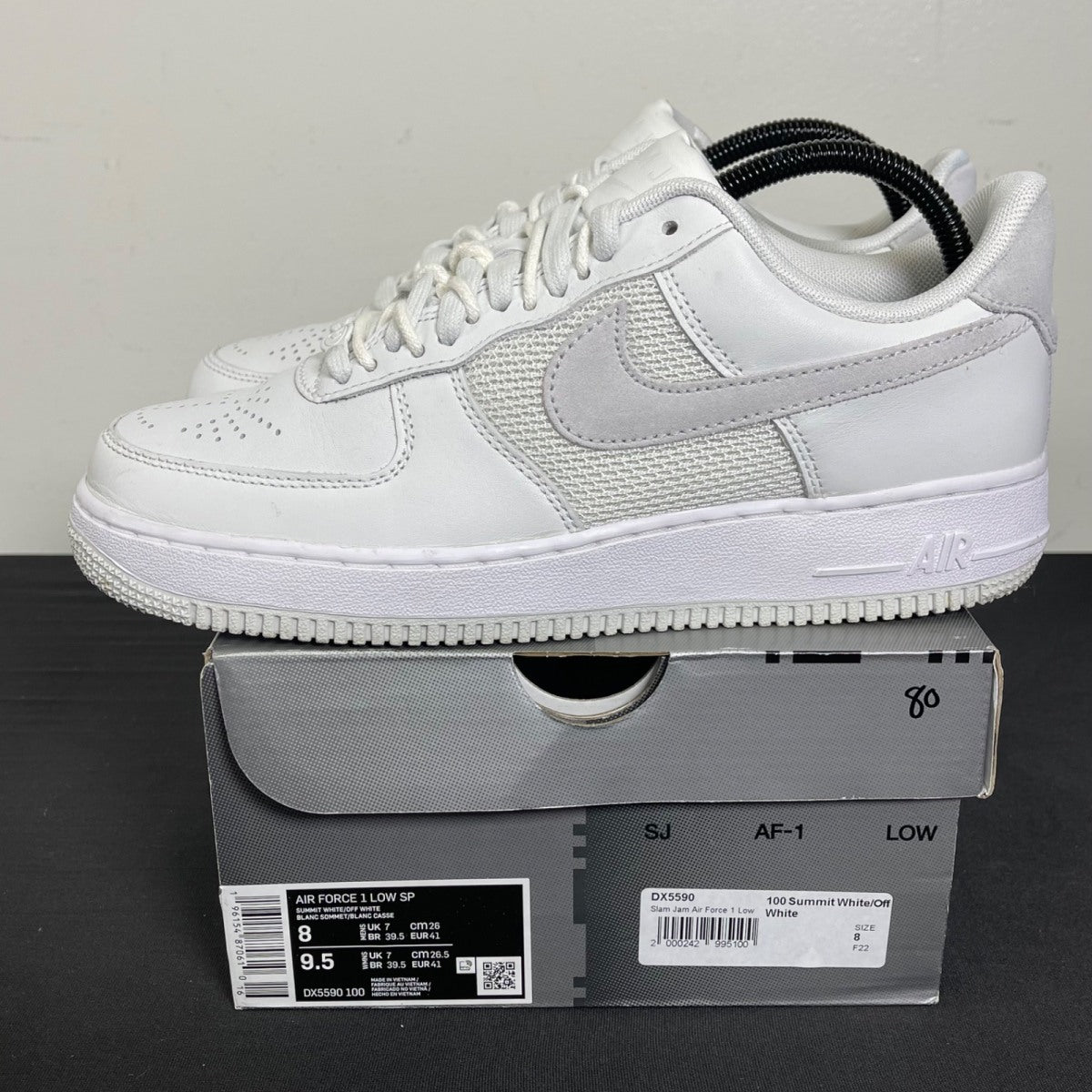 Nike Air Force 1 Low SP Slam Jam White 8 (Moderately Worn Pre-Owned)NikeSummit White/Off White - Image 3