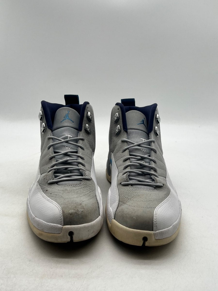 Jordan 12 Retro Grey University Blue 12 (Heavily Worn Pre-Owned)JordanGrey/University Blue-White - Image 5