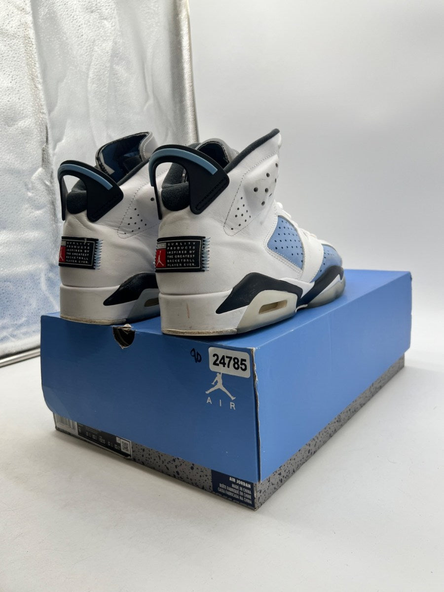 Jordan 6 Retro UNC White 11 (Heavily Worn Pre-Owned)JordanUniversity Blue/White/College Navy/Black - Image 5