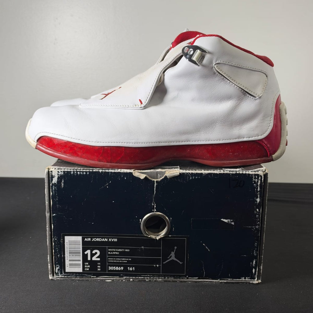 Jordan 18 OG White Red (Size 12) - aux
