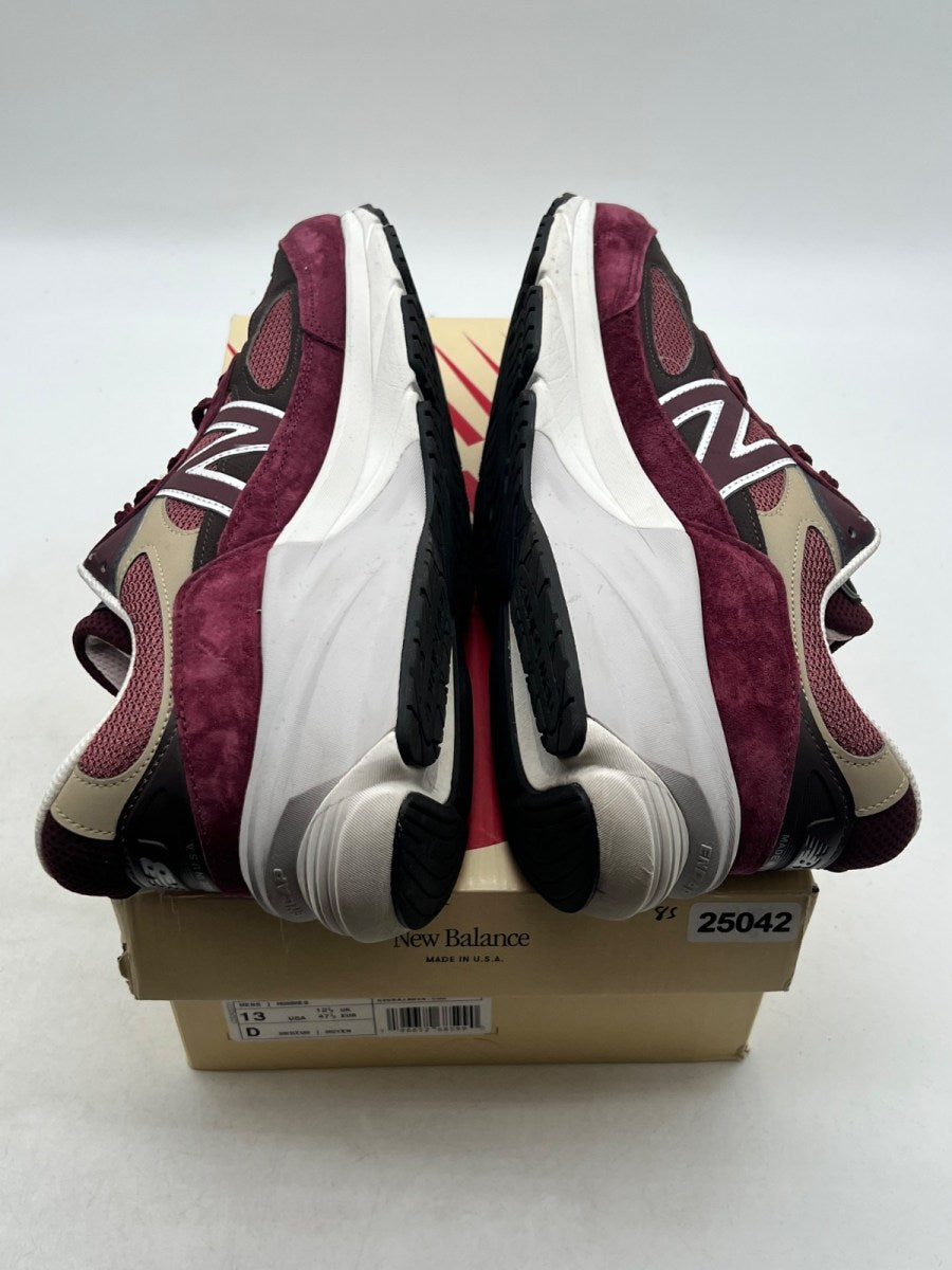 New Balance 990v6 MiUSA Teddy Santis Burgundy Tan 13 (Lightly Worn Pre-Owned)New BalanceBurgundy/Tan - Image 9