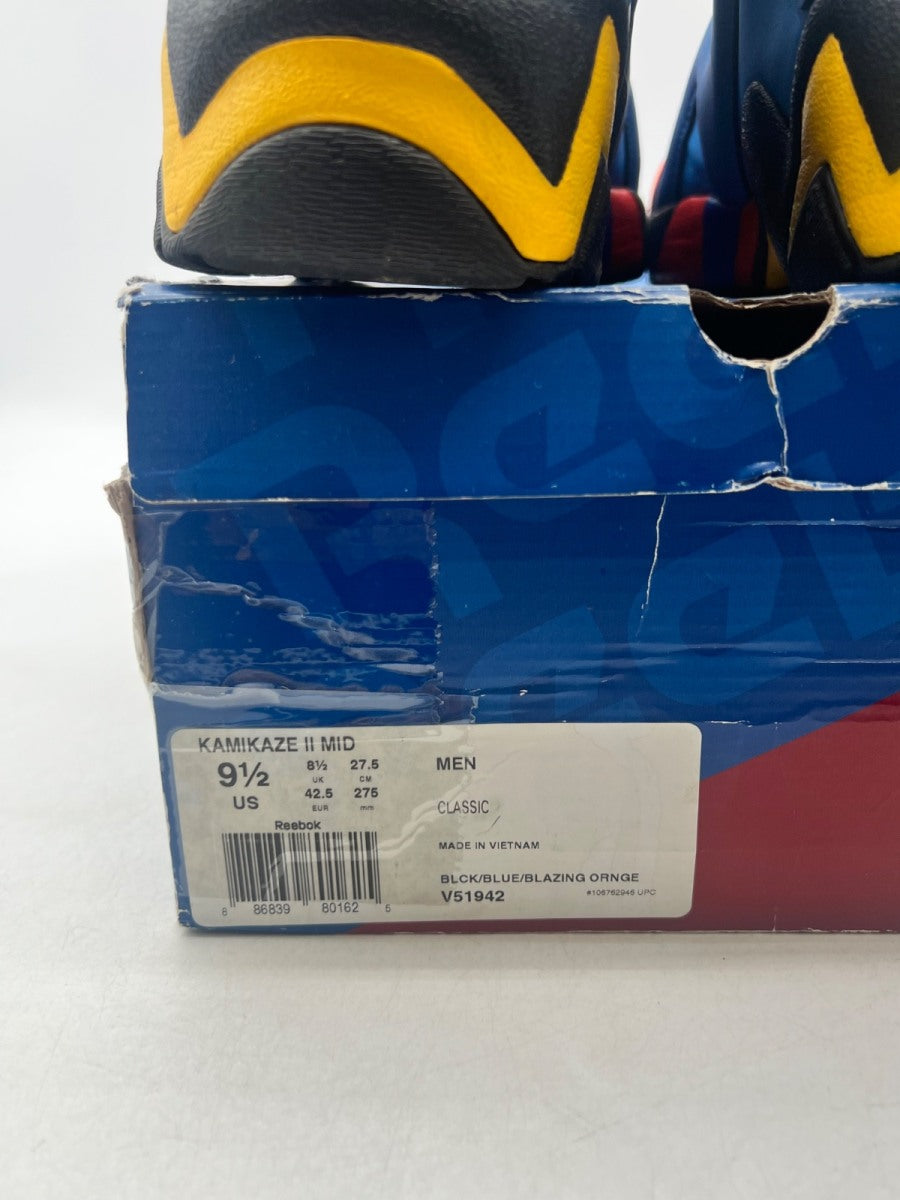 Reebok Kamikaze II OKC 9.5 (Lightly Worn Pre-Owned)ReebokBlack / Blue-Blazing Orange - Image 6