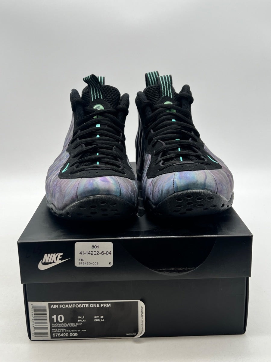 Nike Air Foamposite One Abalone 10 (Lightly Worn Pre-Owned)NikeBlack/Aurora Green-Black-Aurora Green - Image 2