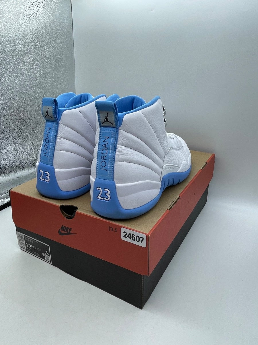 Jordan 12 Retro Melo (2025) 12.5 (Moderately Worn Pre-Owned)JordanWhite/University Blue/Metallic Silver - Image 5