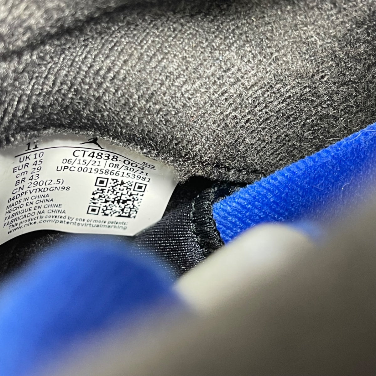 Jordan 5 Retro Racer Blue 11 (Moderately Worn Pre-Owned)JordanBlack/Racer Blue-Reflective Silver - Image 6
