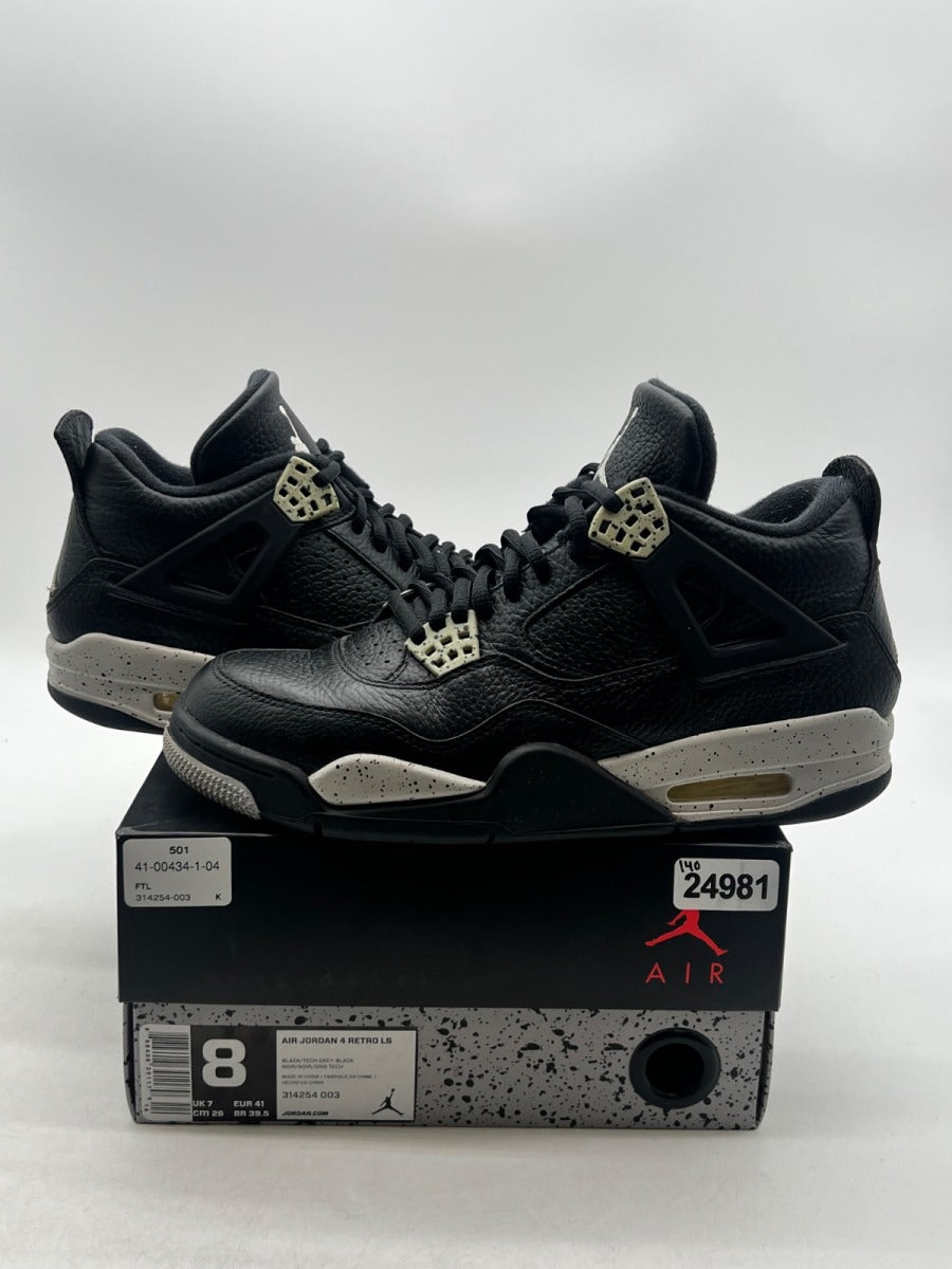Jordan 4 Retro Oreo (2015) 8 (Lightly Worn Pre-Owned)JordanBlack/Tech Grey-White - Image 1